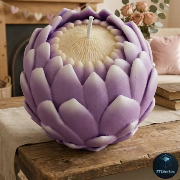 King Protea Flower 3D Printable Model - Model preview 1