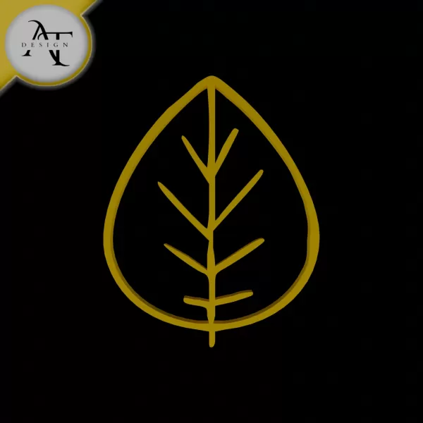 Simple Leaf Symbol - 2D Art - Model preview 1