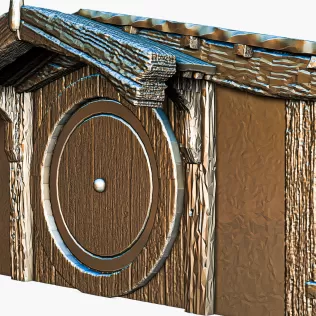 Hobbit House Facade 3 #RoZ - Model thumbnail 5