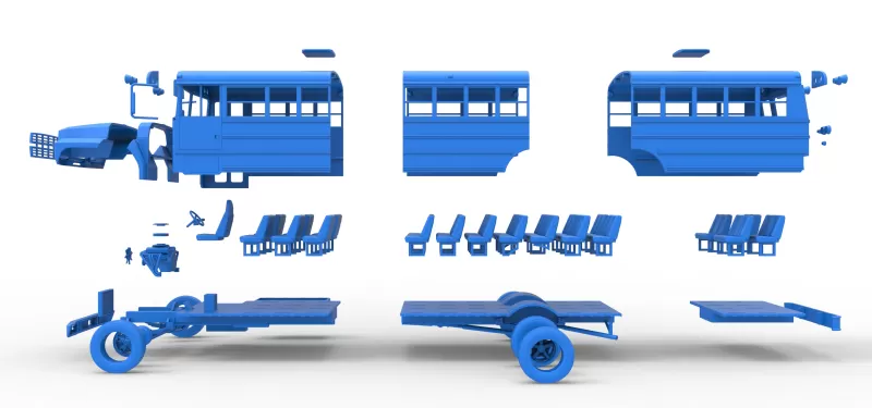 School bus for Figure 8 racing Version 2 Scale 1:25 - Model preview 24