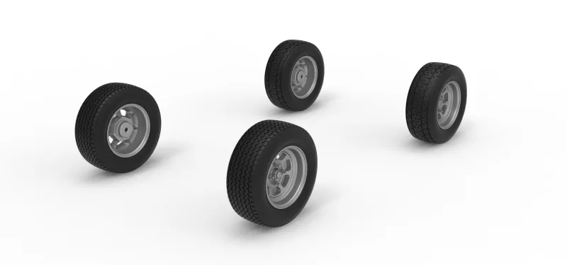 Wheel Set of Dwarf car Scale 1:25 - Model preview 2