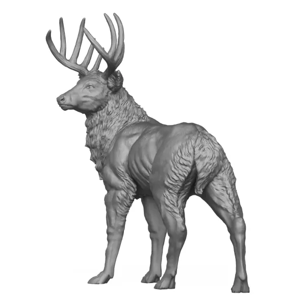 Wild Elk Deer 3D Print Model - Model preview 5