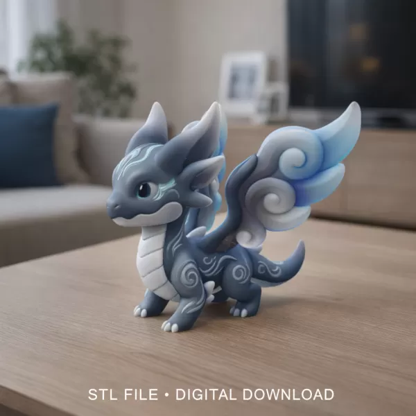 Mystic Wind Dragon STL File 3D Printable - Model preview 2