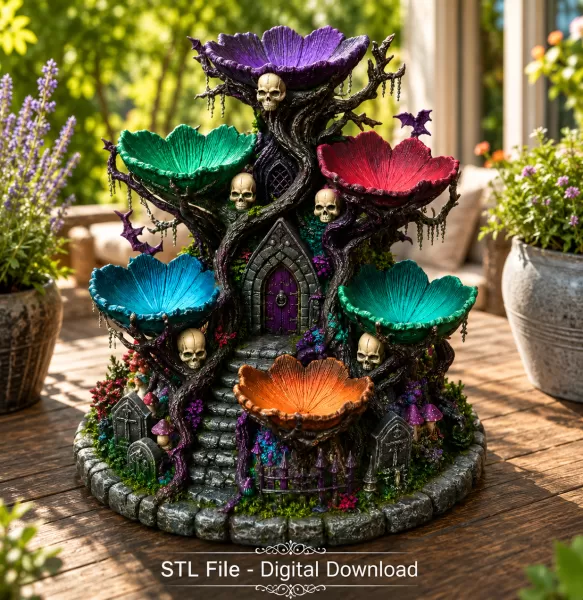Haunted Hollow Gothic Organizer STL File for 3D Print - Model preview 2