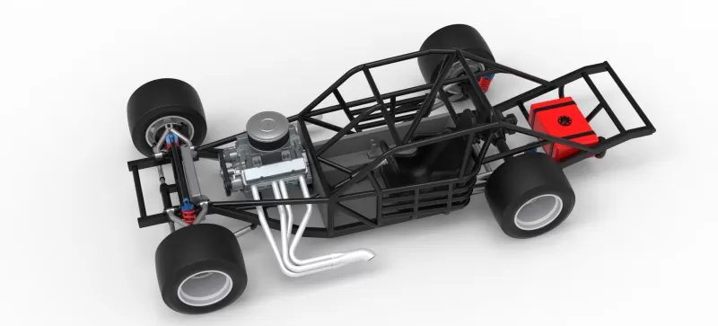 Vintage Asphalt Modified stock car Base V9 Scale 1:25 - Model preview 4