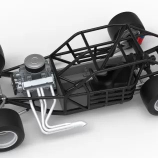 Vintage Asphalt Modified stock car Base V9 Scale 1:25 - Model thumbnail 4