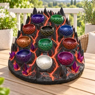 Volcanic Dragon Egg Mountain Organizer STL File for 3D Print - Model thumbnail 2