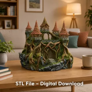 Enchanted Thornwood Fortress STL File for 3D Print - Model thumbnail 2
