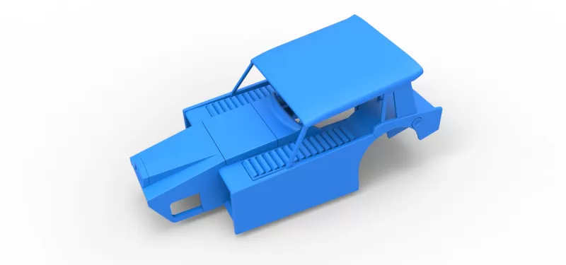 Shell of Vintage Dirt Modified stock car Version 6 Scale 1:25 - Model preview 2