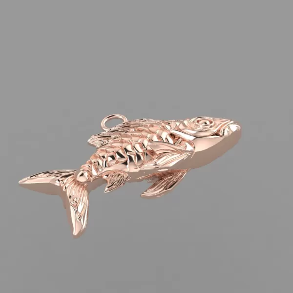 charming fish pendant - Model preview 3