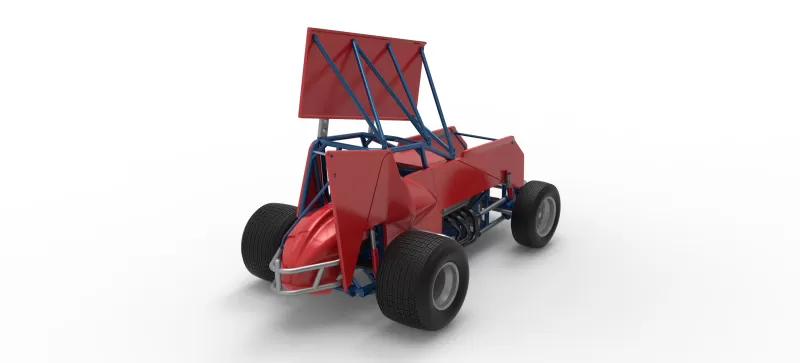 Winged Sprint car Version 2 Scale 1:25 - Model preview 18