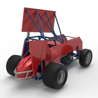 Winged Sprint car Version 2 Scale 1:25 - Model thumbnail 18