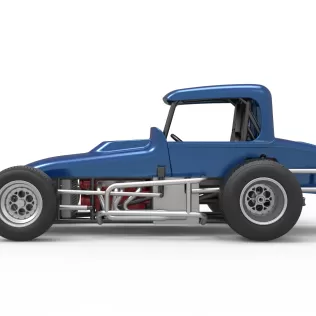 Vintage Sprint car Version 2 Scale 1:25 - Model thumbnail 9