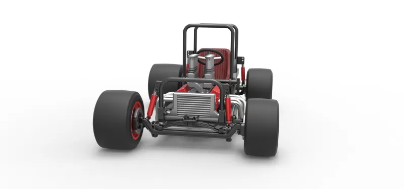 Vintage Supermodified stock car Base Scale 1:25 - Model preview 5