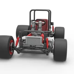 Vintage Supermodified stock car Base Scale 1:25 - Model thumbnail 5
