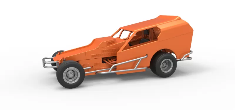 Vintage Dirt Modified stock car Version 3 Scale 1:25 - Model preview 1