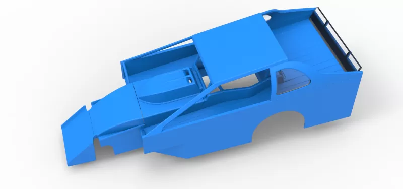 Shell of Northeast Dirt Modified stock car Version 2 Scale 1:25 - Model preview 2