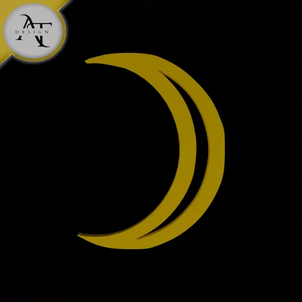 Simple Moon Symbol - 2D Art - Model preview 1