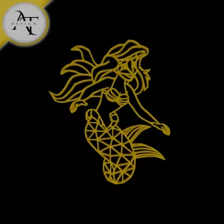 Ariel - The Little Mermaid - Geometric - 2D Wall Art Decor