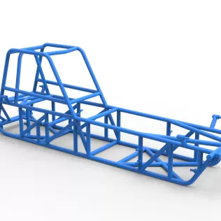 Frame of Vintage Dirt Modified stock car Version 2 Scale 1:25 - Model thumbnail 15