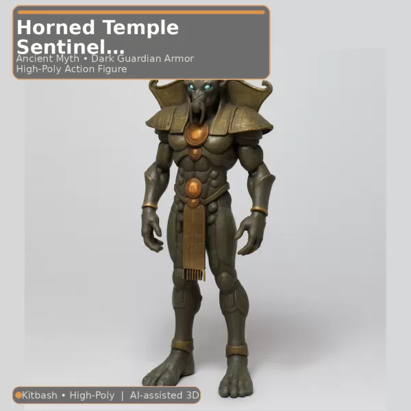 Desert Relic Guardians – 10 Character Kitbash Collection - Model preview 4