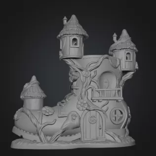 Enchanted Boot House STL File for 3D Printing - Model thumbnail 8