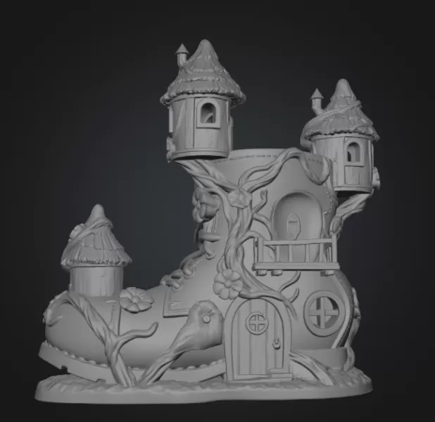 Enchanted Boot House STL File for 3D Printing - Model preview 8