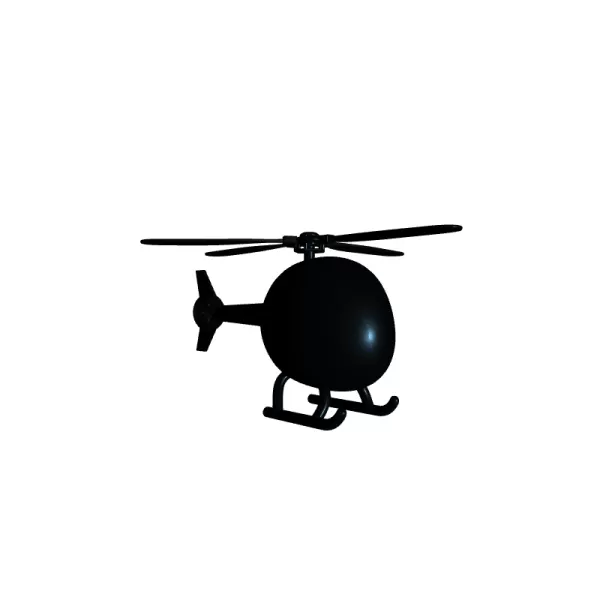 Decorative Helicopter 3D Printable Model - Model preview 4