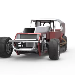 Vintage Dirt Modified stock car Version 5 Scale 1:25 - Model thumbnail 6