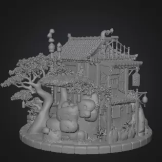 Japanese Tea House STL File for 3D Print - Model thumbnail 14