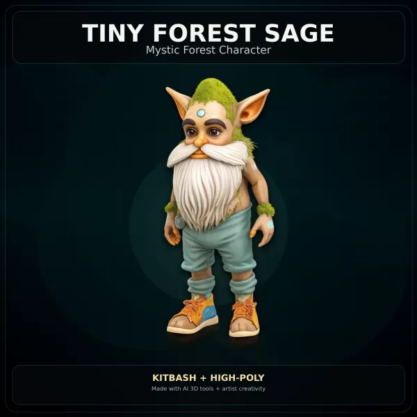 Mystic Forest Creatures – Fantasy 3D Character Pack - Model preview 16