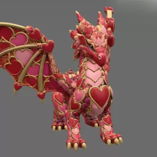 Heartwing Dragon STL File for 3D Print - Model thumbnail 4