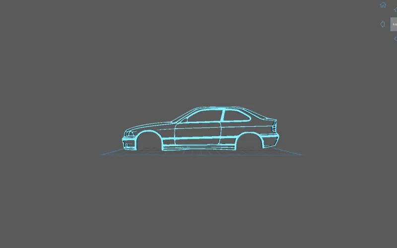 BMW - E36 Compact Wall Art - Model preview 1