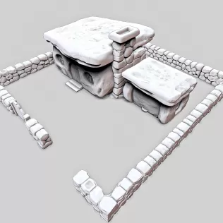 Stone Age Cartoon House #RoZ - Model thumbnail 7