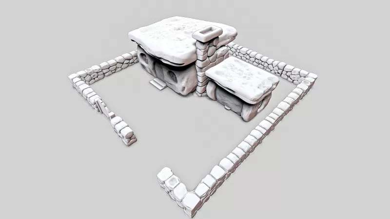 Stone Age Cartoon House #RoZ - Model preview 7