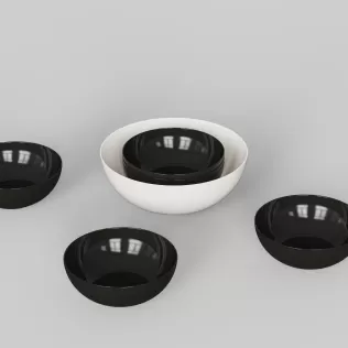 Porcelain Bowl Set - Model thumbnail 5