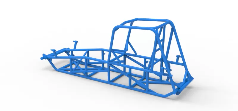 Frame of Vintage Dirt Silver Crown Car Scale 1:25 - Model preview 9