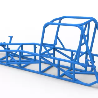 Frame of Vintage Dirt Silver Crown Car Scale 1:25 - Model thumbnail 9