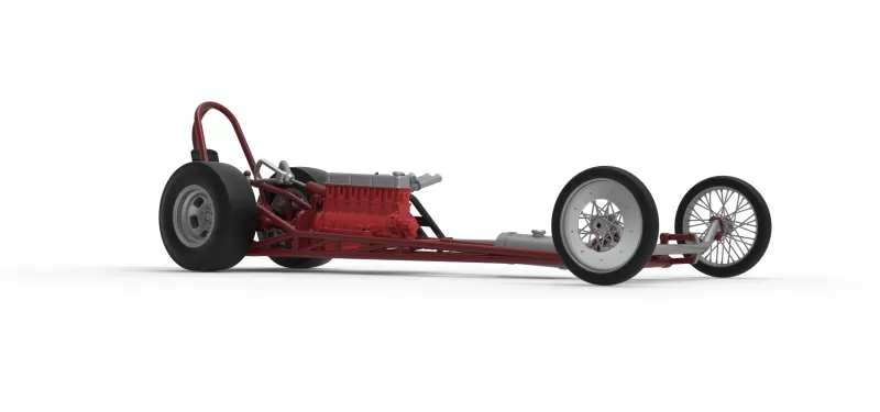 Vintage Front engine dragster Base Version 6 Scale 1:25 - Model preview 25