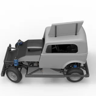 New Zealand Ministock car while turning Scale 1:25 - Model thumbnail 10