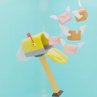 butterfly net with Flying Mailbox - Model thumbnail 4