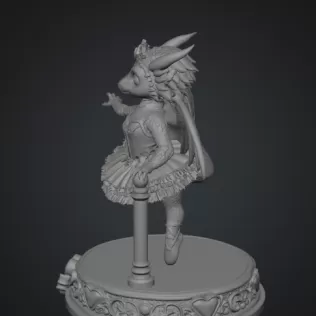 Ballerina Dragon Princess STL File for 3D Printing - Model thumbnail 9