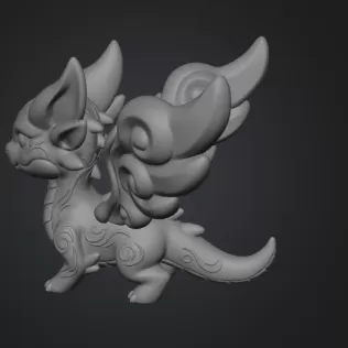 Mystic Wind Dragon STL File 3D Printable - Model thumbnail 8