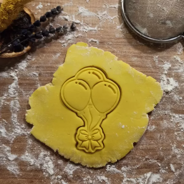 Happy Birthday Balloons Cookie & Clay Cutter, Cookie Biscuit - Model preview 5
