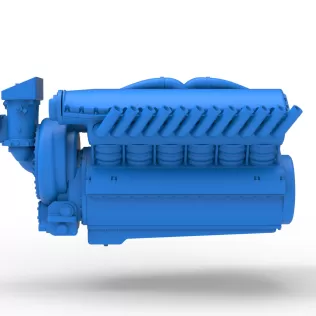 Engine V12 of Vintage Dragster Version 2 Scale 1:25 - Model thumbnail 8