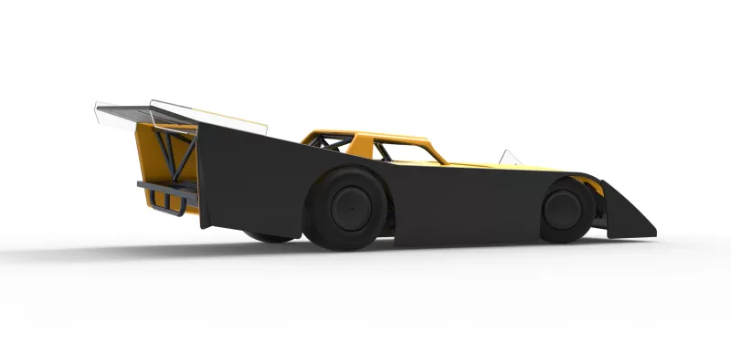 Vintage Dirt late model Race car V5 while turning Scale 1:25 - Model preview 21