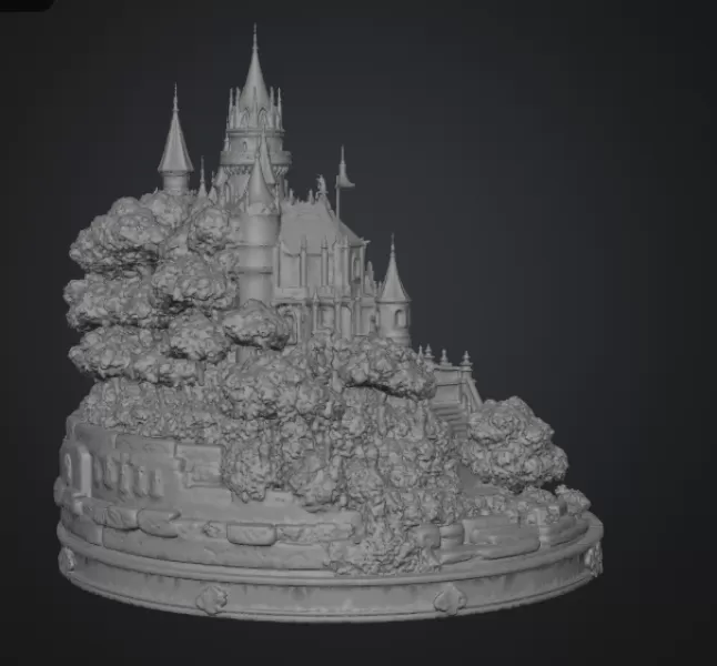 Blossom Crown Castle STL File for 3D Print - Model preview 12