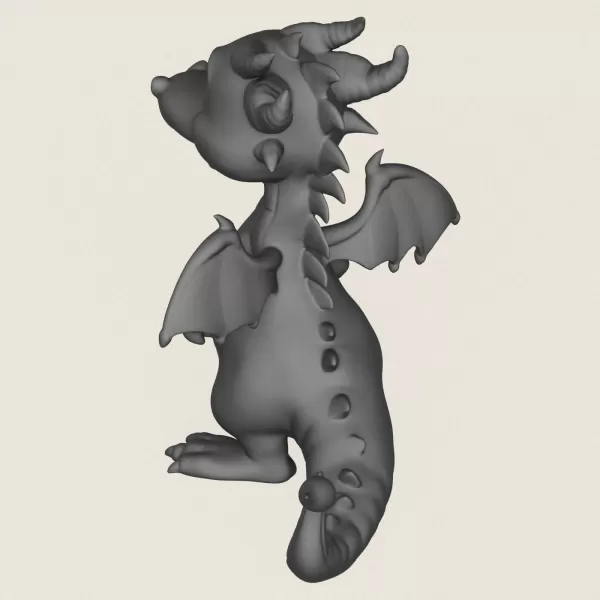 Fantasy Dragon Print Ready 3D Model - Model preview 5