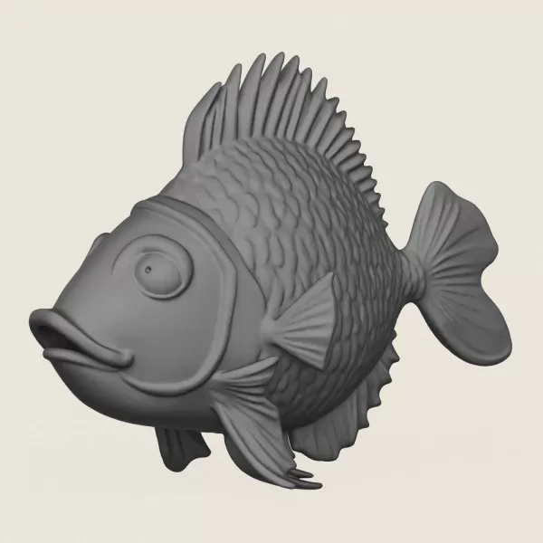 Fish 10 Print Ready 3D Model - Model preview 1