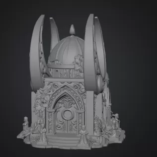 Celestial Moon Temple STL File for 3D Printing